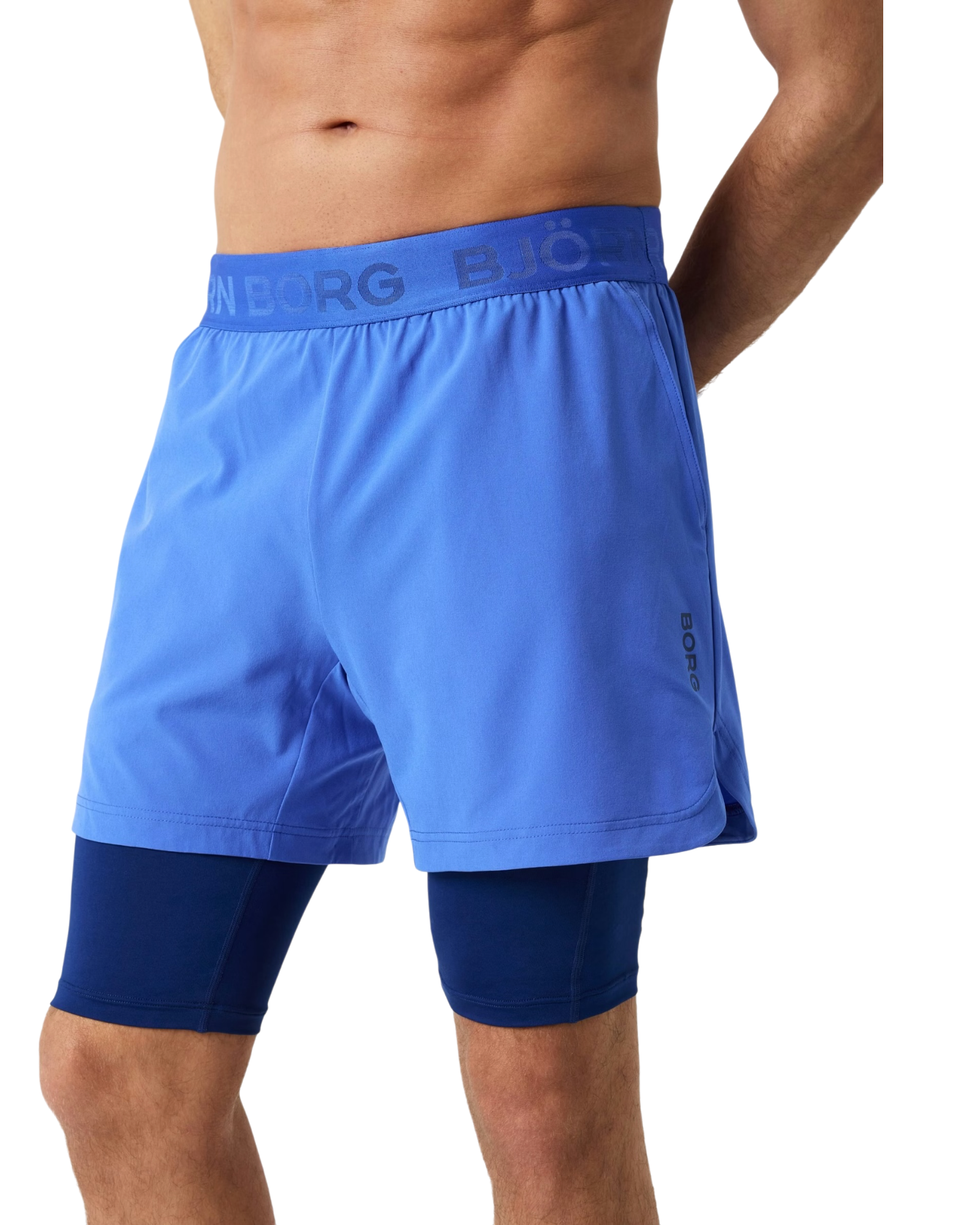 PÁNSKE ŠORTKY BORG 2 IN 1 AMPARO BLUE