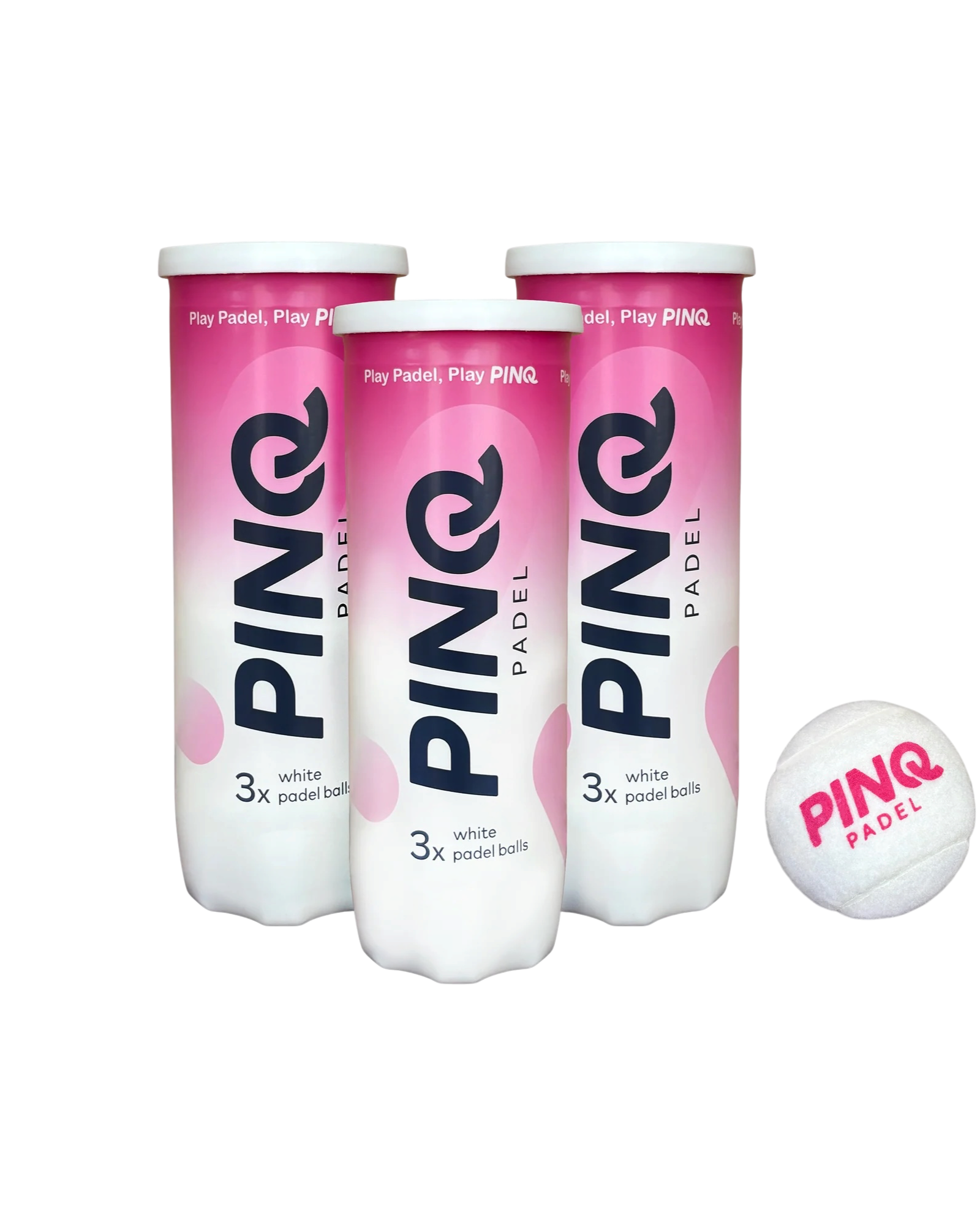 PINQ PADELOVÉ LOPTIČKY WHITE PINK 3X3 VÝHODNÝ SET