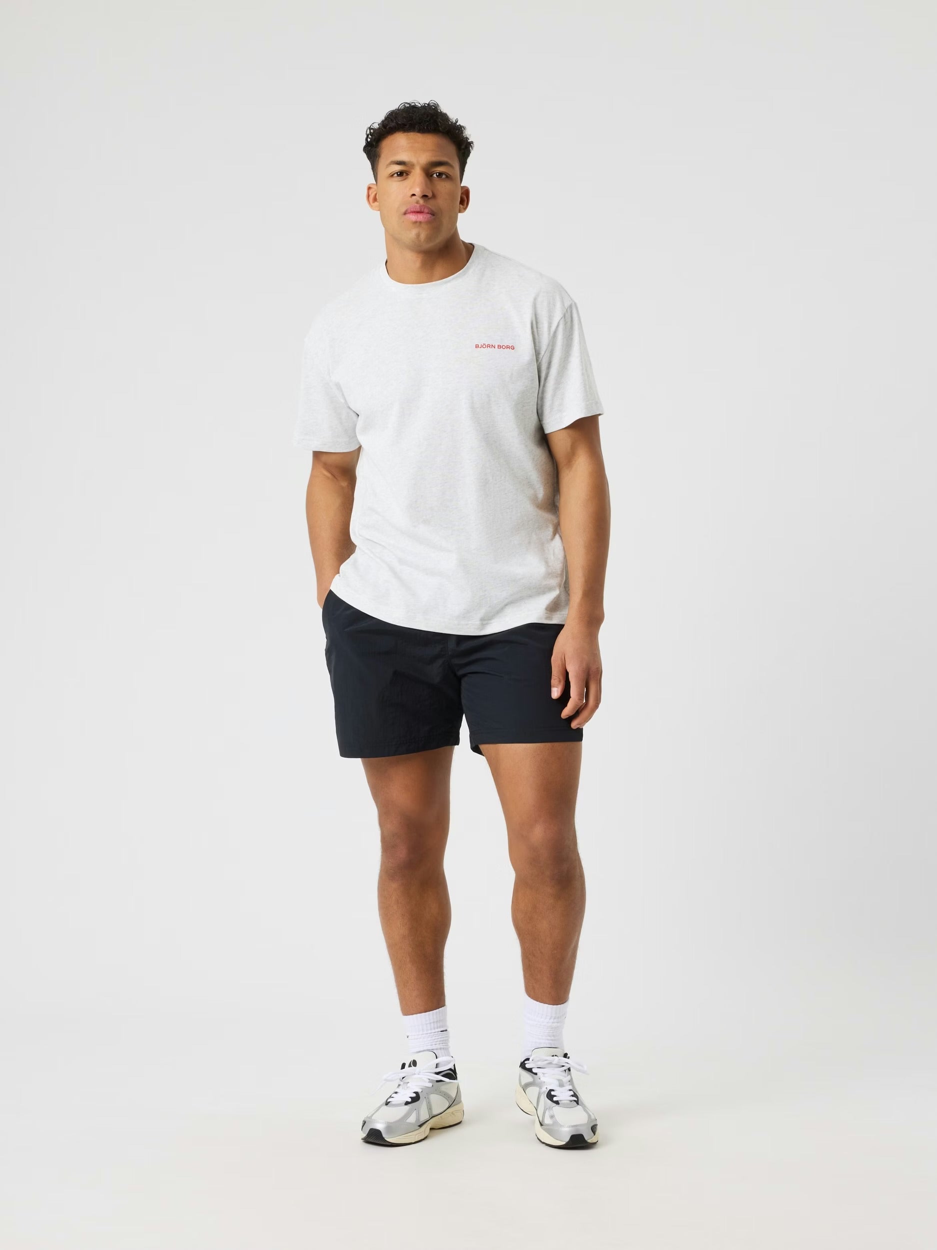 PÁNSKE TRIČKO BORG OVERSIZED ULTRA LIGHT GREY