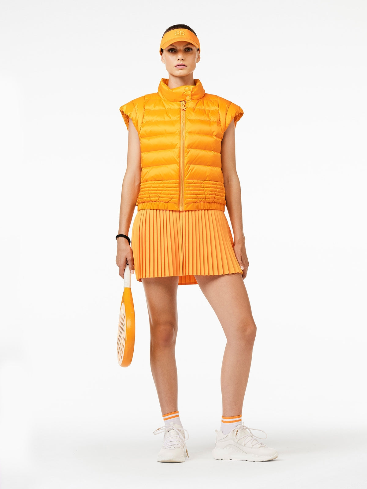 GOLDBERGH PLISSÉ skirt – papaya