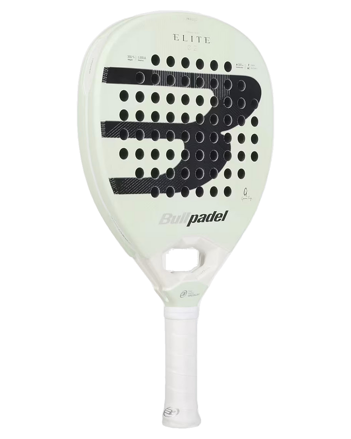 Dámska padelová raketa Bullpadel Elite 02 2027, pohľad z uhla