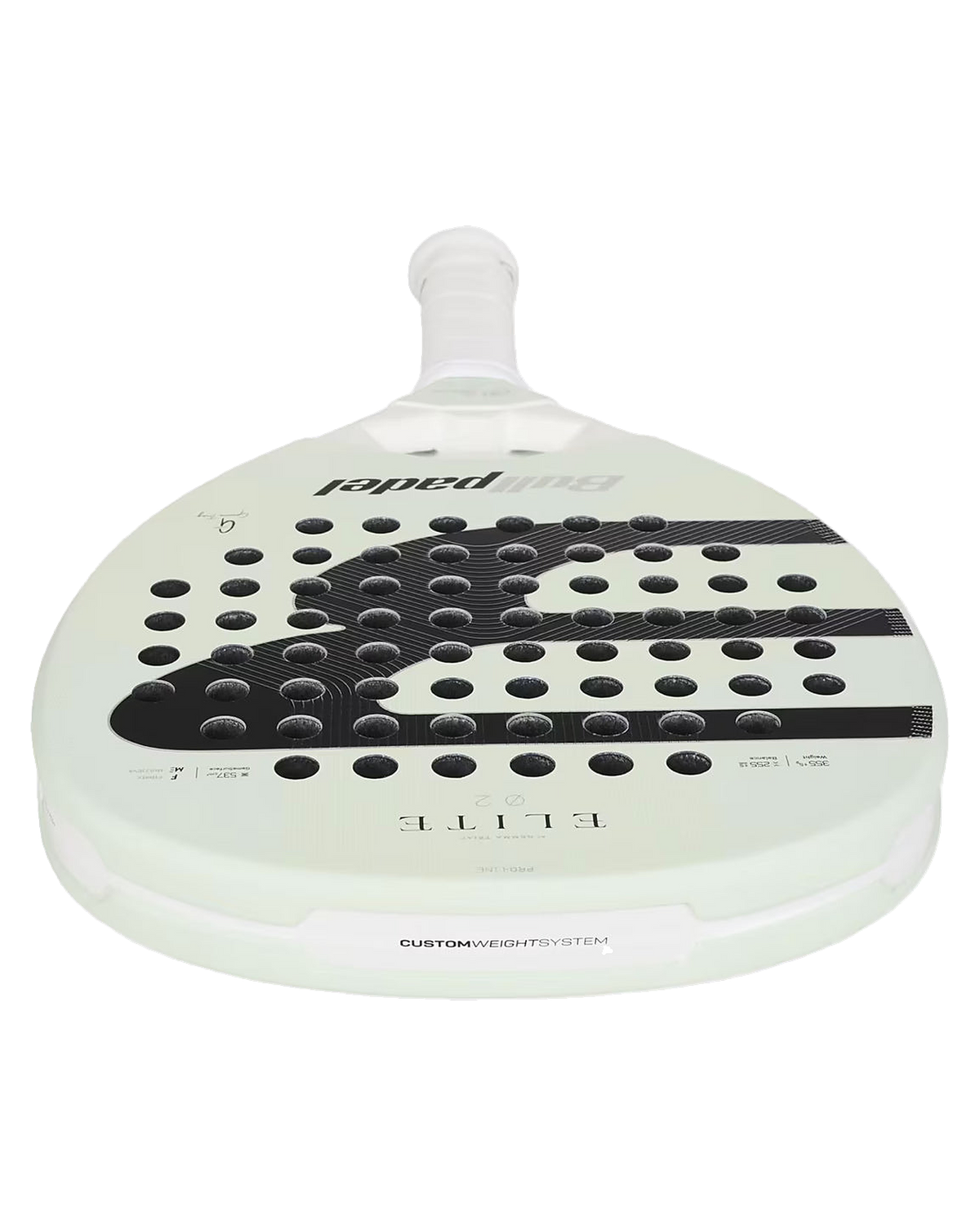 Dámska padelová raketa Bullpadel Elite 02 2027, pohľad zhora
