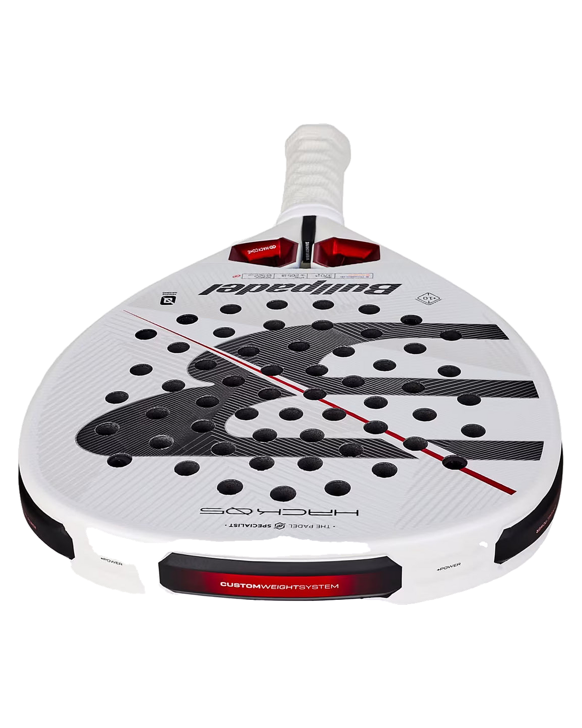 Padelová raketa Bullpadel Hack 05 2027, pohľad zhora