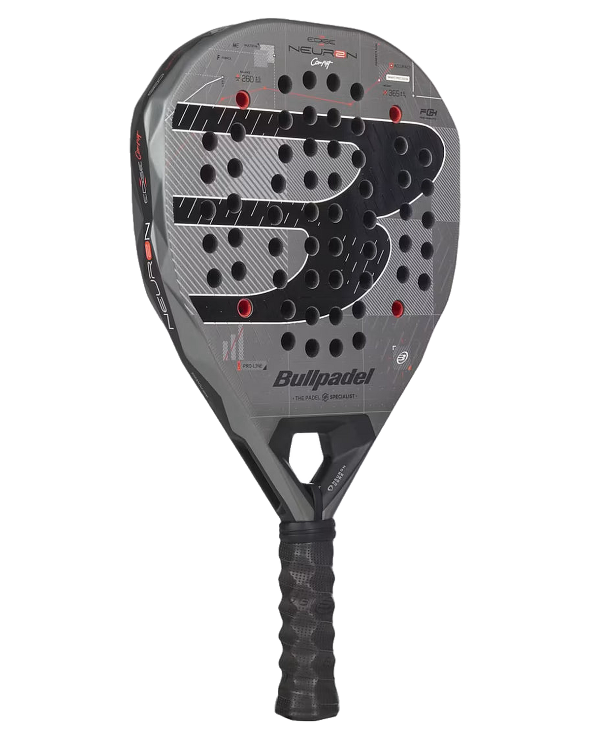 Padelová raketa Bullpadel Neuron 02 Comfort 2027, pohľad z uhla