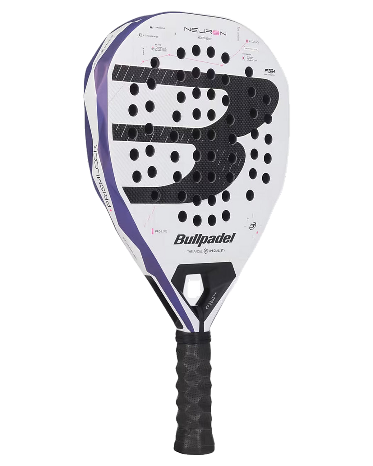 Padelová raketa Bullpadel Neuron 02 Edge 2027, pohľad z uhla
