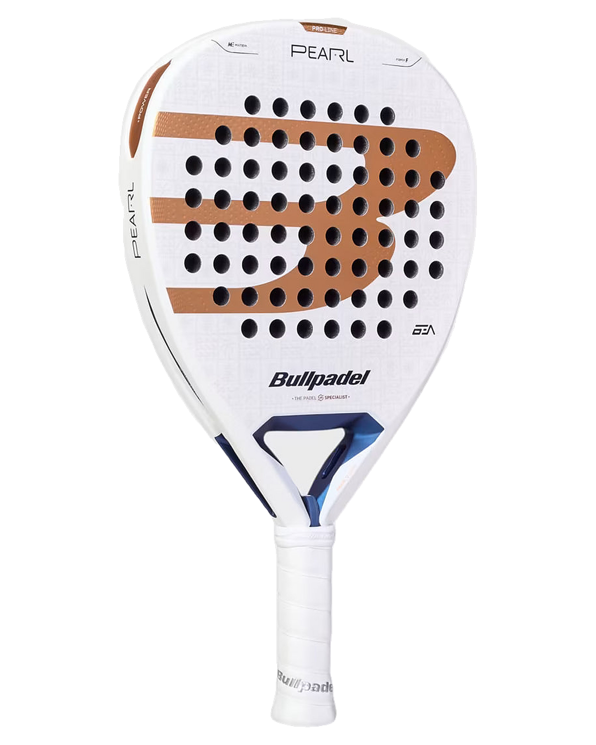Dámska padelová raketa Bullpadel Pearl 2027, pohľad z uhla