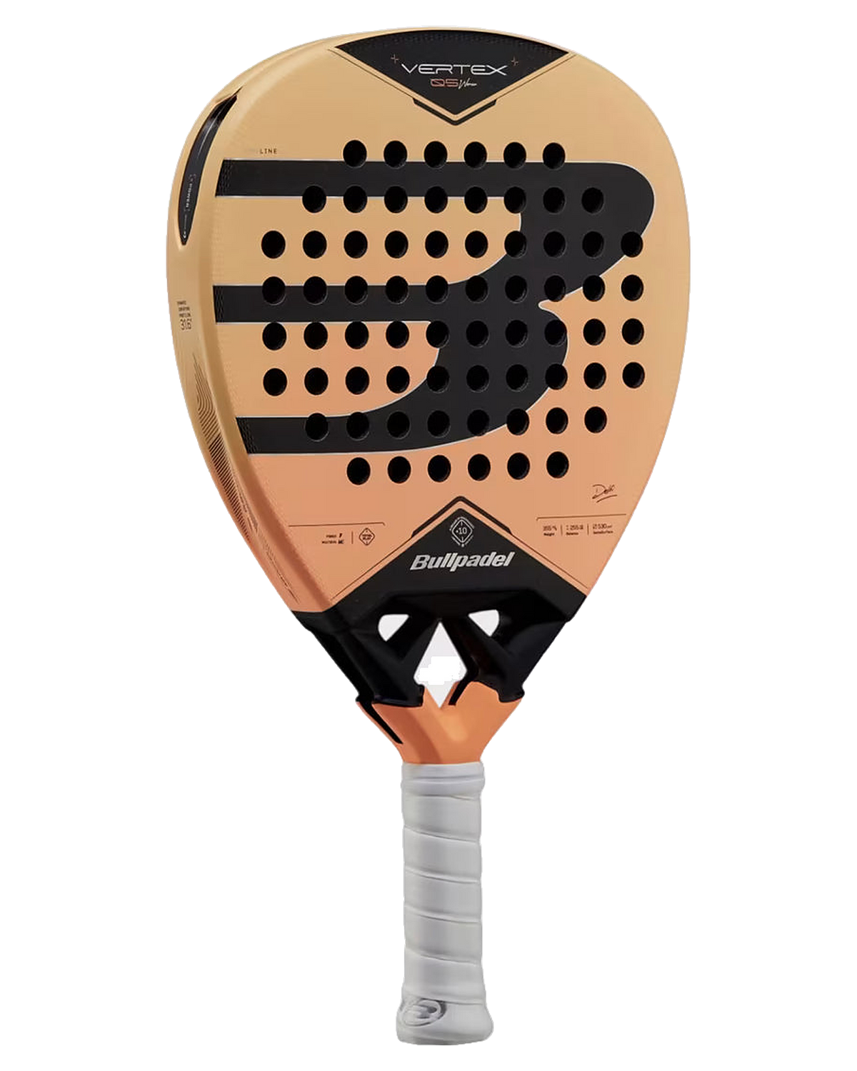 Dámska padelová raketa Bullpadel Vertex 05 W 2027, pohľad z uhla