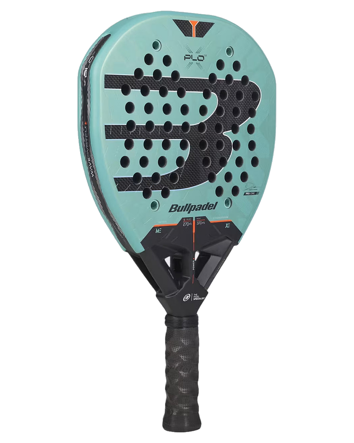 Padelová raketa Bullpadel XPLO 2027, pohľad z uhla