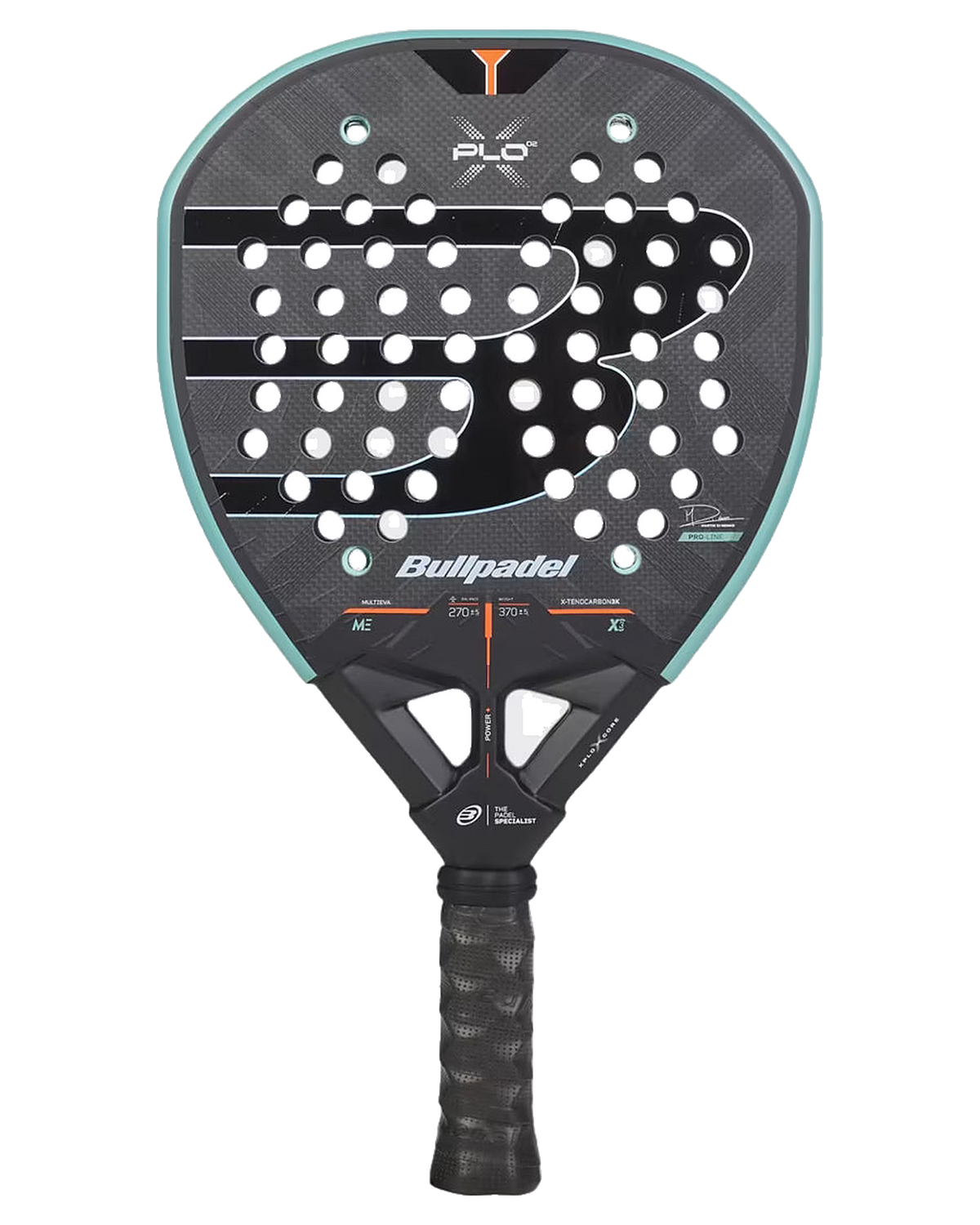 Padelová raketa Bullpadel XPLO 2027, pohľad z uhla