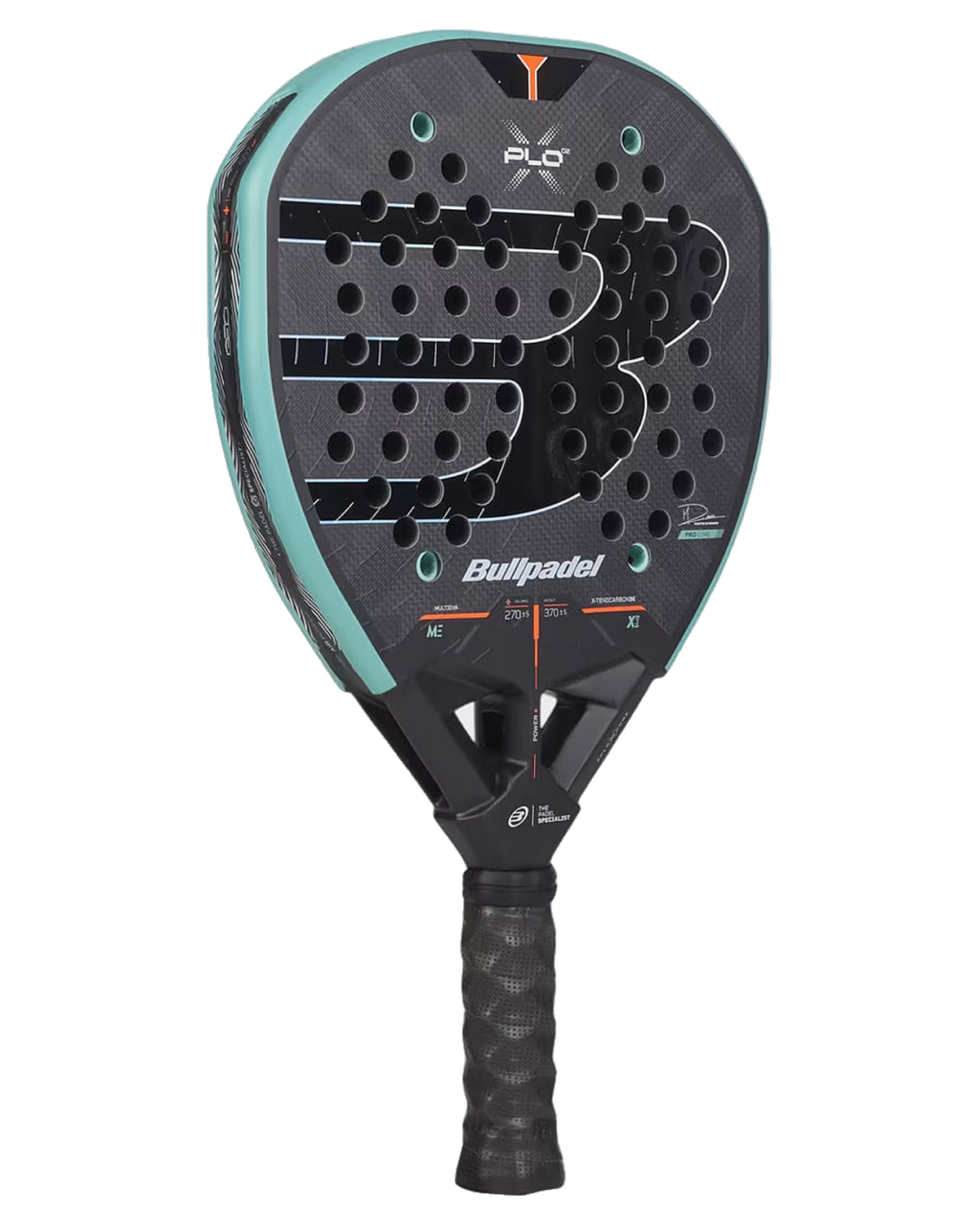 Padelová raketa Bullpadel XPLO 2027, pohľad z uhla